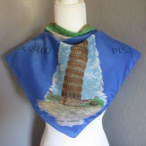 **2/12$** 1970s souvenir scarf of Pisa